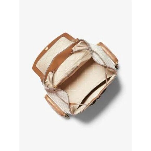 Michael Kors Jet Set Large Logo Vanilla Backpack - Picture 4 of 4